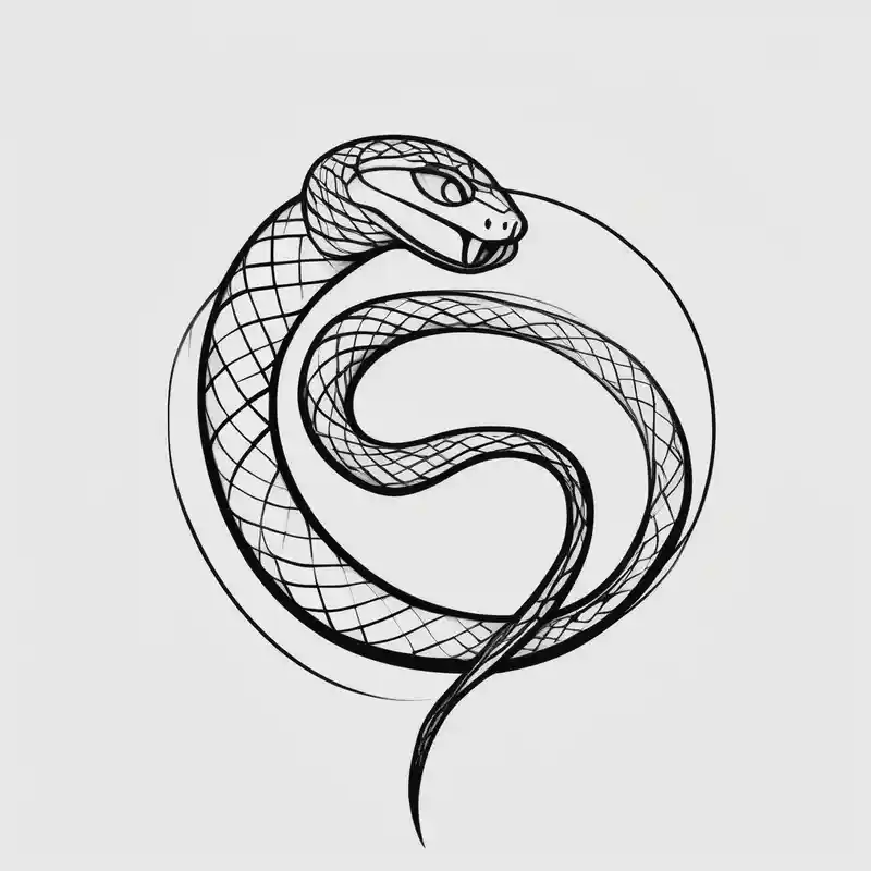 Create a simple minimalist snake tattoo that’s feminine and fine line drake tattoos